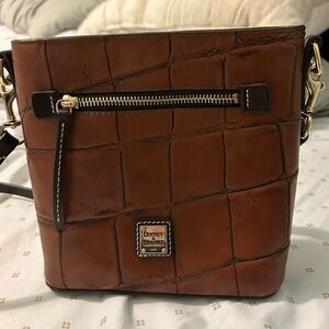 Dooney & Bourke Brown Croc-Embossed Crossbody Bag